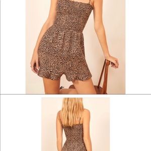 Leopard Reformation Rouen dress in size 8